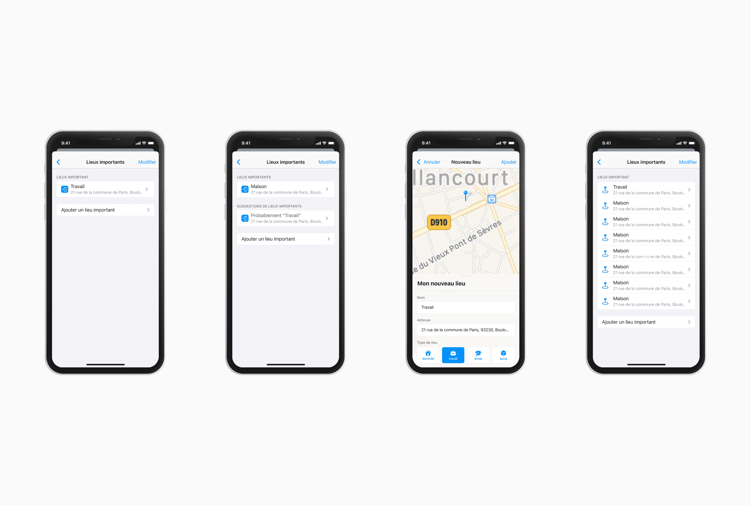 Important place flow with iOS