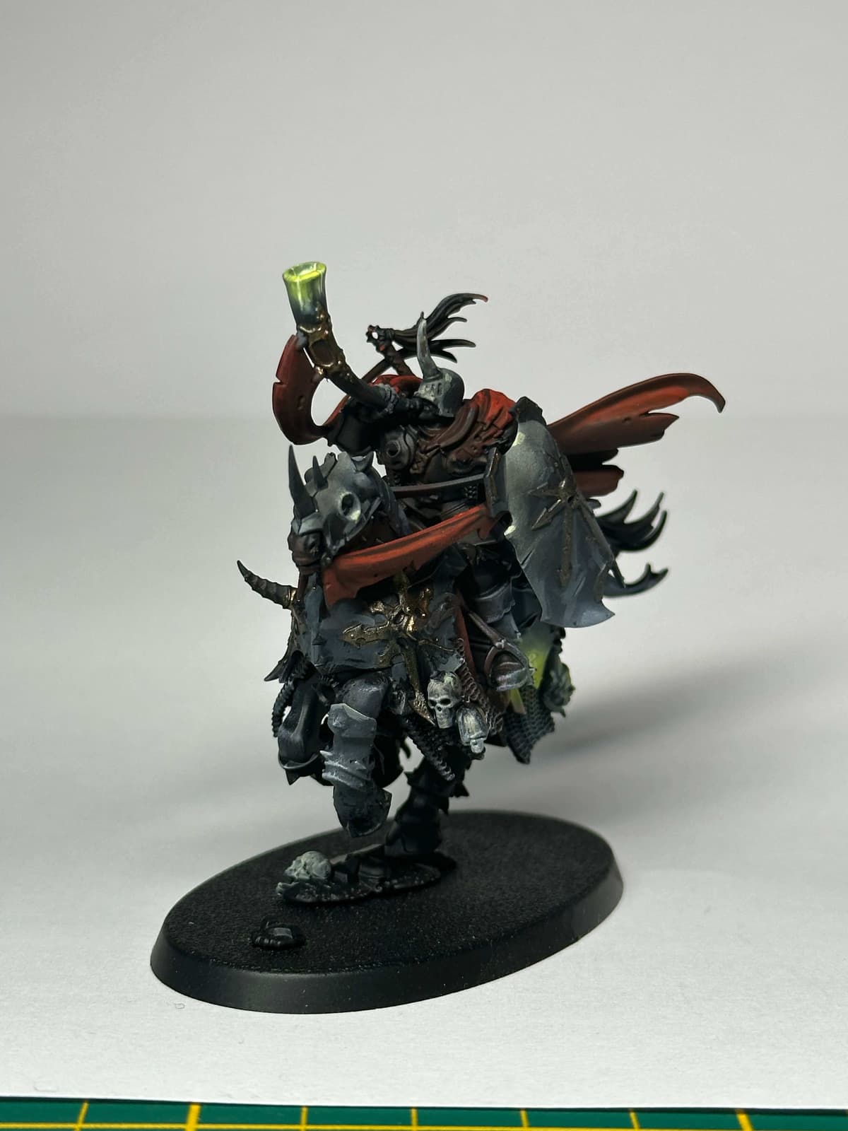 Chaos cavalier blowing a horn