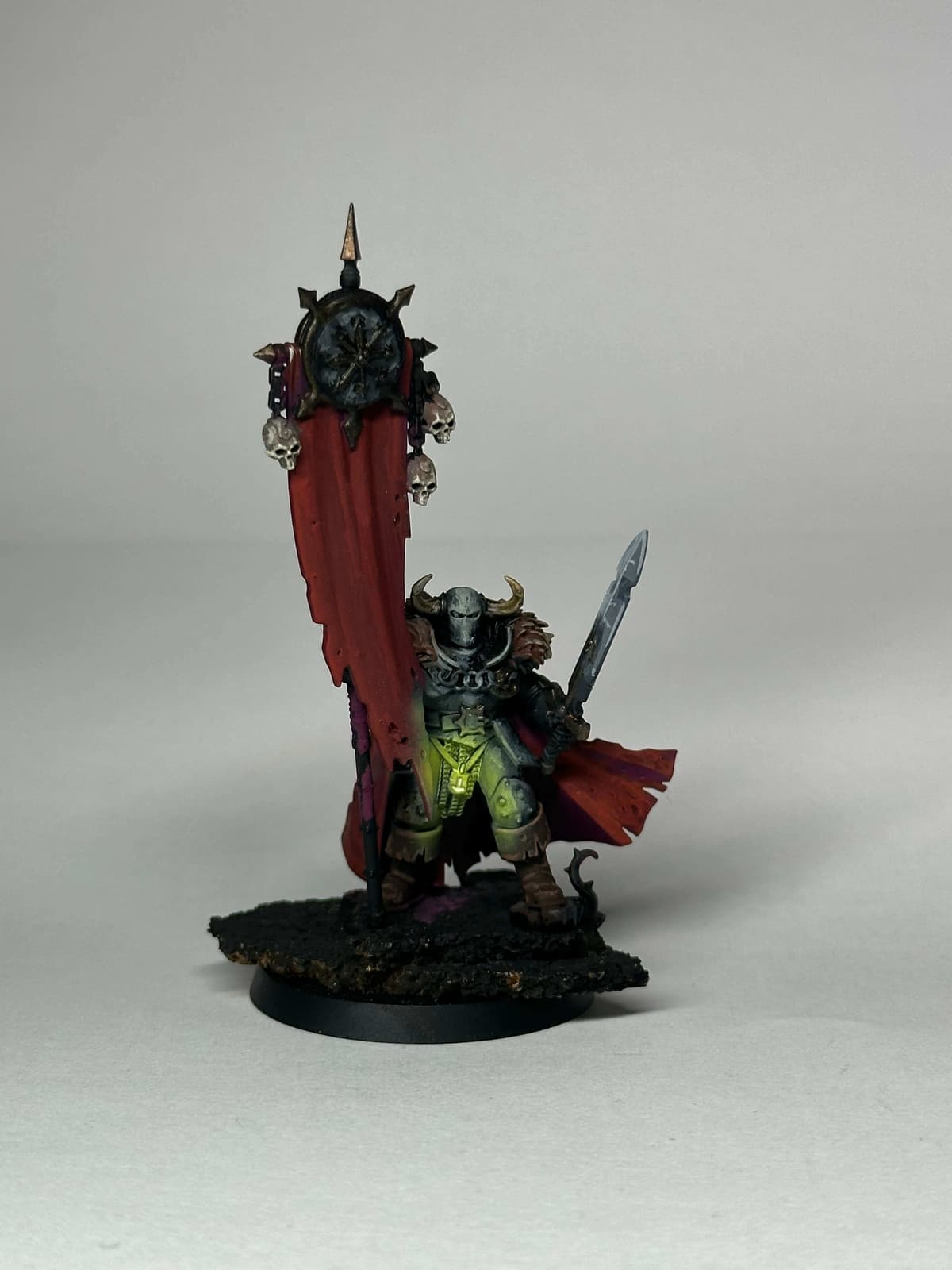 Chaos warrior with a banner